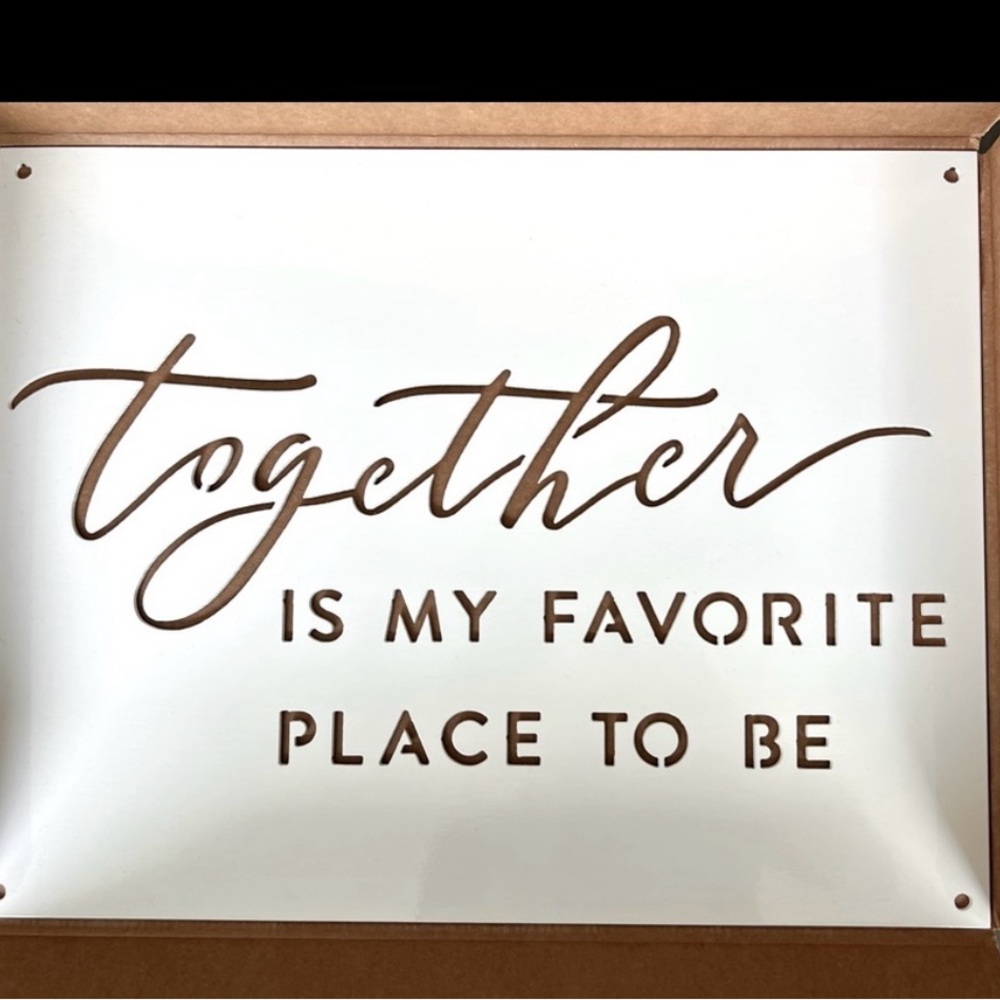 Magnolia Store: metal decor sign- White- NWT